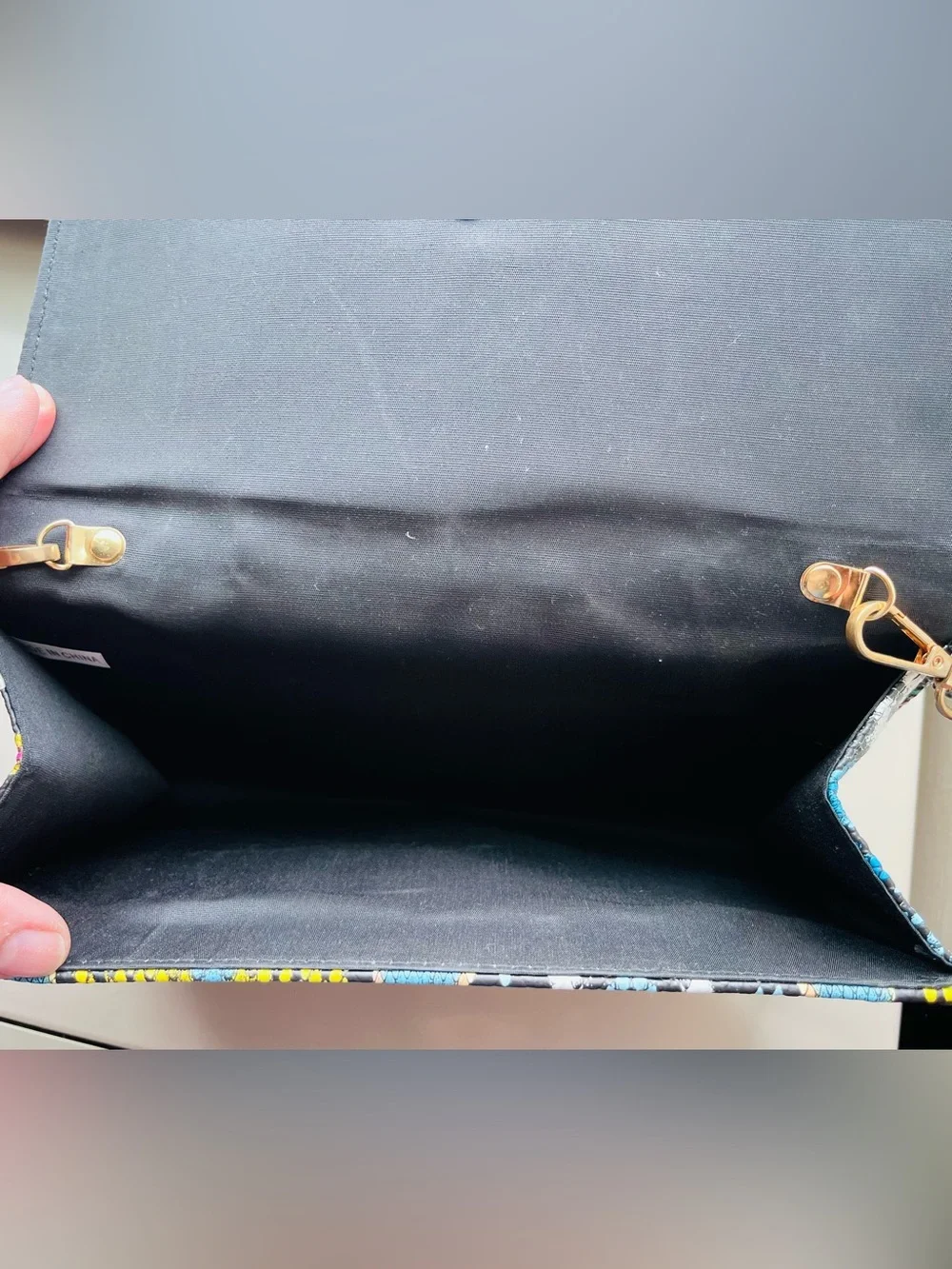 Colorful Snakeskin-Pattern Clutch with Removable Shoulder Bag Strap Vegan